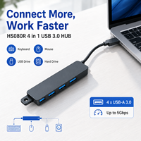 Hub USB 3.0 de 4 Puertos al por Mayor, Chip GL3510, 5Gbps de Alta Velocidad, Adaptador de Extensión de Datos Multi USB Delgado para Laptop y PC