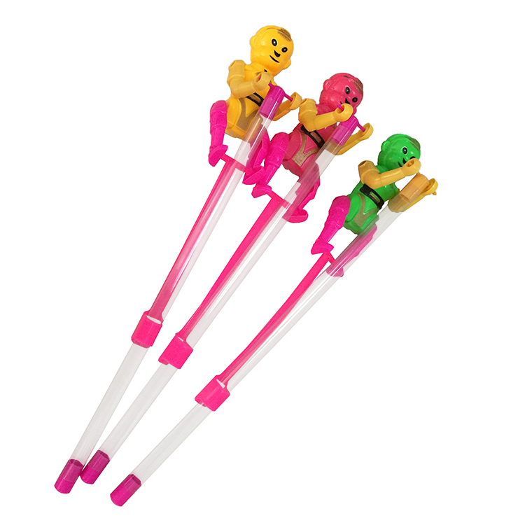 Hand Pushing Monkey Empty Plastic Funny Candy Toy