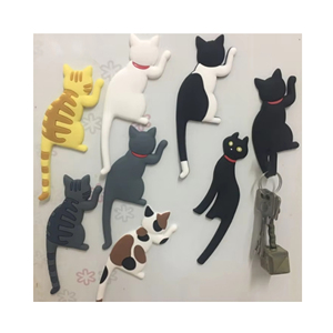 Cute Cat Promotional Gifts Fashion Soft <strong>Rubber</strong> Kawaii Cartoon Animal Design Refrigerator Magnetic Sticker PVC Fridge <strong>Magnet</strong> - Product Image 1