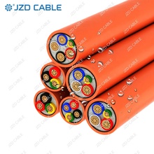 JZD CABLE 0.6/1kV Copper/Aluminum Conductor for Mining/Tunnel Applications Flame Retardant Orange Round Cable