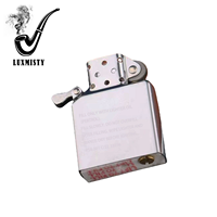 Briquet à huile en métal argenté, personnalisable avec LOGO et motif, briquet créatif coupe-vent au kérosène