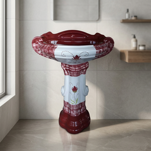 Lavabo de Pedestal Cuadrado de Granito Ecológico de Lujo Moderno para Uso Hospitalario - Product Image 1