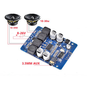 XH-M314 เครื่องขยายเสียง TPA3118 ช่องสัญญาณคู่ 45W อินพุต AUX สำหรับรถยนต์บ้าน DIY เครื่องเสียง - Product Image 1