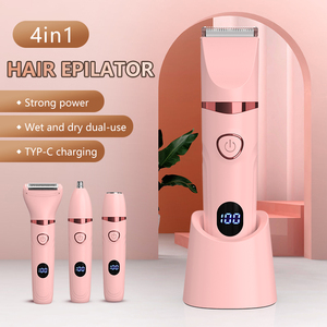 4 in 1 <strong>Women</strong> Electric Hair Remover Painless Epilator <strong>Shaver</strong> Waterproof Type-C Rechargeable Body Trimmer for <strong>Face</strong> Leg Nose Hair - Product Image 3