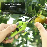Tuinschaar met bypass-mechanisme, roestvrij staal, meerkleurig, voor fruitbomen & druivenplukken