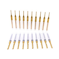 0.8-3.175mm titane enduit carbure PCB fraise CNC routeur Bits maïs fraise pour PCB Machine fraisage outil