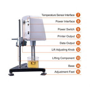 NDJ-99SPRO Instrument de laboratoire, turbidimètre portable, viscosimètre numérique à écran tactile - Product Image 5