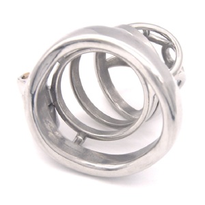 Neue kurze männliche Keuschheit Gerät Penis Ring <span class=keywords><strong>Cock</strong></span> Lock BONDAGE Hülle Freeze Delay Ejakulation BDSM Fetisch für den Menschen - Product Image 5