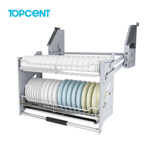 Topcent alta calidad acero inoxidable 304 plato presurizado cesta colgante gabinete elevador - Product Image 1