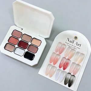 Esmalte de Uñas en Gel Sólido de 9 Colores, Pegamento para Decoración de Uñas, Colores Populares, Degradado de Color, Arte y Creación de Diseños - Product Image 3