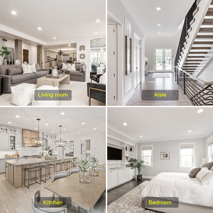 Panel LED Redondo Empotrable de 7W 6500K Ultra Delgado de Aluminio de 4 Pulgadas para Sala de Estar, Dormitorio, Oficina, Cocina - Product Image 6