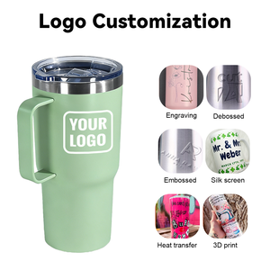 Vaso Térmico de Acero Inoxidable con Recubrimiento en Polvo de 30 oz, con Asa, para Bebidas Frías y Calientes, Venta al Por Mayor - Product Image 6