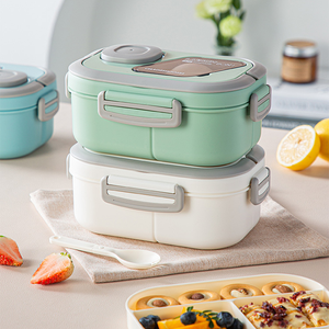 Cute Thermal Insulated <strong>Lunch</strong> <strong>Box</strong> Double Layer Bento <strong>Box</strong> With <strong>Small</strong> Individual Sauce <strong>Box</strong> for Kids School - Product Image 5