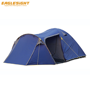 Tienda de campaña de doble capa <span class=keywords><strong>para</strong></span> 4 personas y dos habitaciones, poliéster impermeable con postes de aluminio, tipo de refuerzo recto <span class=keywords><strong>para</strong></span> acampar durante <span class=keywords><strong>todo</strong></span> <span class=keywords><strong>el</strong></span> <span class=keywords><strong>año</strong></span> - Product Image 6
