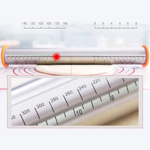 Silicone <b>Mat</b> Baking <b>Mat</b> Kitchen Tools Set Stainless Steel Adjustable <b>Rolling</b> Pin Dough Roller with Silicone Removable Rings - Product Image 4