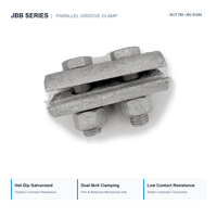 Serre-câble à rainures parallèles en fonte série JBB, raccord de puissance pour connexion de fil de terre en acier pour câble aérien