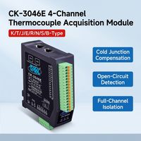 Módulo de Termopar de 4 Canales de Alta Resistencia a Interferencias, Aislamiento Magnético de 2500V, ESD ±15KV, Tipo K, Adquisición de Datos de Temperatura
