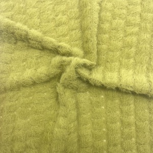 Tissu extensible en fausse fourrure de lapin et fil plumeux, en nylon et élasthanne, <span class=keywords><strong>chaud</strong></span> et moelleux, pour hauts à manches longues, cardigans et manteaux pour femmes - Product Image 2