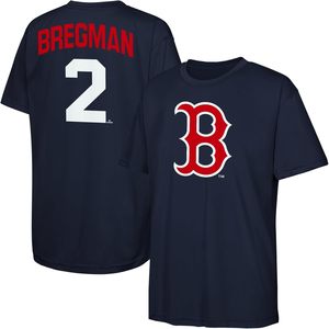 T-shirt en jersey bleu marine pour enfants Alex Bregman des Red Sox de Boston, col rond, évacuation de l'humidité, vêtements de baseball performants - Product Image 1