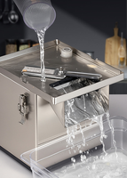 Machine à découper les légumes multifonctionnelle en acier inoxydable avec moteur électrique, coupe-frites en forme de dents de loup, trancheuse et hachoir