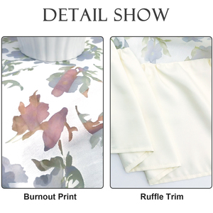 Khăn trải bàn tròn hiện đại, in họa tiết hoa mềm mại, kiểu đốt cháy, đặt hàng số lượng lớn, dùng cho bàn ăn và trang trí nhà cửa - Product Image 5