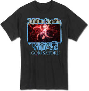 Jujutsu Kaisen Satoru gojo เสื้อยืดผู้ชายแขนสั้นผ้าฝ้าย100% พอดีตัวคอกลมลำลอง - Product Image 1