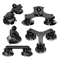 Support universel à ventouse en métal de 1 pouce avec double/triple ventouse pour accessoires de téléphone et d'appareil photo sur verre