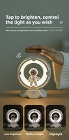 Veilleuse LED rechargeable en ABS+PC, contrôle tactile par clap, intensité réglable, blanc chaud, piles incluses, design moderne pour enfants
