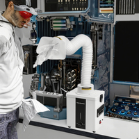 Nouvel extracteur de fumée de soudure DC 12V, forte aspiration, filtre lavable à 3 étages, longue durée de vie, pour graveur laser et soudure