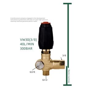 Nouvelle vanne de régulation de pression en laiton noir 4350 PSI 10,6 GPM VRT3 pour nettoyeur haute pression, usage domestique et vente au détail AR PUMP <span class=keywords><strong>INTER</strong></span> PUMP - Product Image 1
