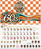 Juego de Mahjong Retro de los Años 60 con Diseño de Gatos Atómicos, Moderno y Lujoso, Grabado en Acrílico, Juego de Mesa Americano, Regalo