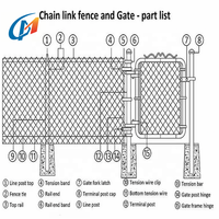 Kit de clôture de jardin en métal pour la protection de la vie privée, avec panneaux de clôture à mailles losangées et portails, facilement assemblable