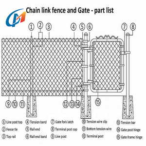 Kit de clôture de jardin en métal pour la protection de la vie privée, avec panneaux de clôture <span class=keywords><strong>à</strong></span> mailles losangées et portails, facilement assemblable - Product Image 5