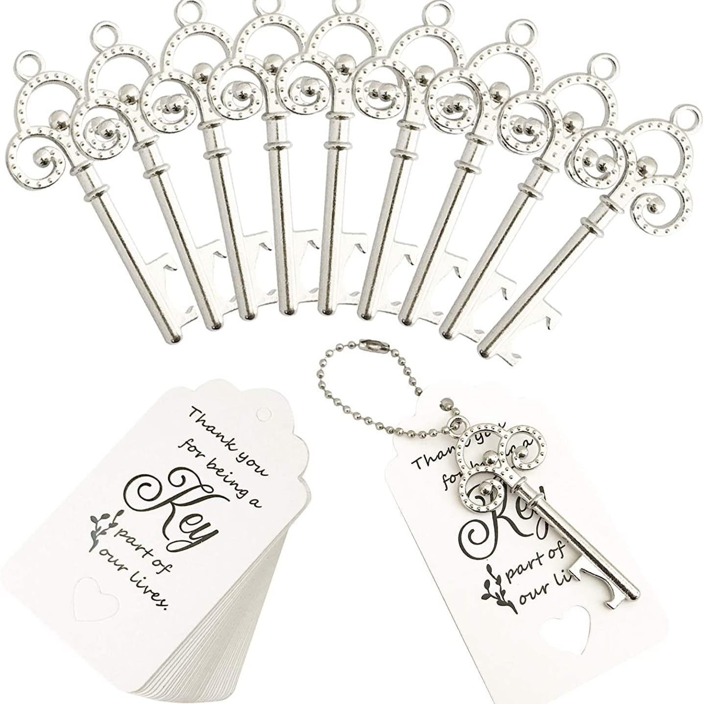 10 ancient silver with bead chain