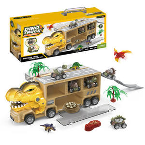 Musique populaire Véhicule animal à friction léger Remorque de transport motorisée Camion de remorquage Voiture jouet - Product Image 3