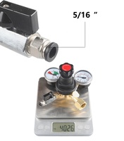 Régulateur de CO2 en acier inoxydable PERA CGA320 W21.8 G5/8'' avec double manomètre, vanne de réduction de pression pour fût de bière
