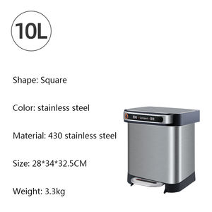 ที่เหยียบสแตนเลสแบบกดสำหรับห้องครัวใช้ในครัวเรือนที่มีฝาปิดความจุขนาดใหญ่เป็นมิตรกับสิ่งแวดล้อม - Product Image 6