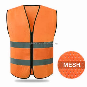 เสื้อกั๊กสะท้อนแสงสำหรับมอเตอร์ไซค์เสื้อแจ็กเก็ตความปลอดภัยบนท้องถนนมีซิปตาข่ายปกป้องส่วนบุคคล - Product Image 3