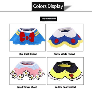 Wholesale Cute <b>Cat</b> Dog Saliva Wipes Adjustable & Washable Neck Scarf Soft Plush reusable tie-on pet bib - Product Image 6