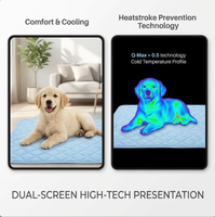 Coussin rafraîchissant rectangulaire lavable pour animaux de compagnie, en fibre, Q Max 0.5, pour cage à chien, protection de siège de voiture