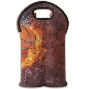 Sublimation Printing Promotional Neoprene Wine Tote Bag Wine <b>Bottle</b> Holder for 750ML*2 - Product Image 4