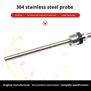 Termômetro Industrial WTQ/WTZ-280 Remoto em Aço Inoxidável 304 Tipo Pressão para Medição de Temperatura de Água e Óleo de Caldeira 0-100C 1 Ano - Product Image 3