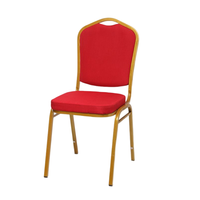 Chaise de banquet en métal empilable pas chère, chaise de salle à manger colorée avec coussins de siège, utilisée pour la salle à manger, le restaurant