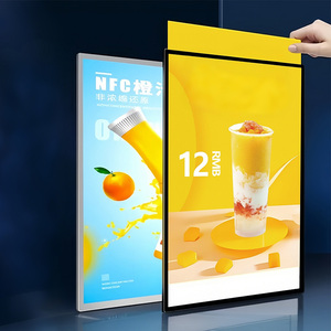 Siêu mỏng tùy chỉnh kích thước A4 LED mỏng hộp Đèn kính cường lực Bảng hiển thị Menu để sử dụng ngoài trời trong nhà hàng và quán cà phê - Product Image 2