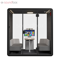 Cabine téléphonique de bureau modulaire silencieuse et mobile, cabine de bureau insonorisée avec mobilier, canapé, cabines de bureau