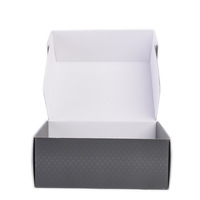 Caja de Cartón Corrugado Plegable para Envíos, Ecológica, Reciclable, Negra Mate, de Lujo para Comercio Electrónico, con Impresión de Logotipo Personalizado