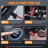 Portable 4 in 1 Battery Tire Inflators Power Station Kit Jump Starter with Air Pump