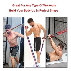 NQ Thể Thao 11Pcs Thiết Lập Tập Thể Dục <span class=keywords><strong>Latex</strong></span> Resistance Bands Ống Tập Thể Dục Ban Nhạc Đàn Hồi De Resistancia Đào Tạo Kháng Ống Thiết Lập - Product Image 4