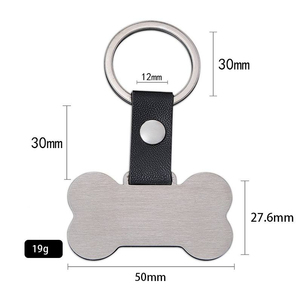 Colgante de Acero Inoxidable con Diseño de Hueso para <span class=keywords><strong>Perro</strong></span>, Personalizable con Grabado, en Oro, Plata o Negro, con Hebilla de Cuero PU Resistente, Venta al por Mayor - Product Image 2