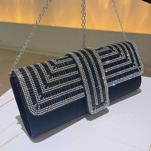 Factory Direct Sales Stick Diamond Three Discount Dinner <b>Bag</b> Evening <b>Clutch</b> Purse for Women Luxury Diamond Chain Shoulder <b>Bag</b> - Product Image 4
